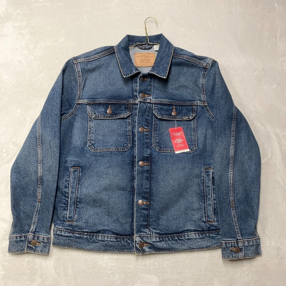 NWT Levis Strauss Signature Chore Jacket Men's M Blue Denim Barn Workwear Pocket